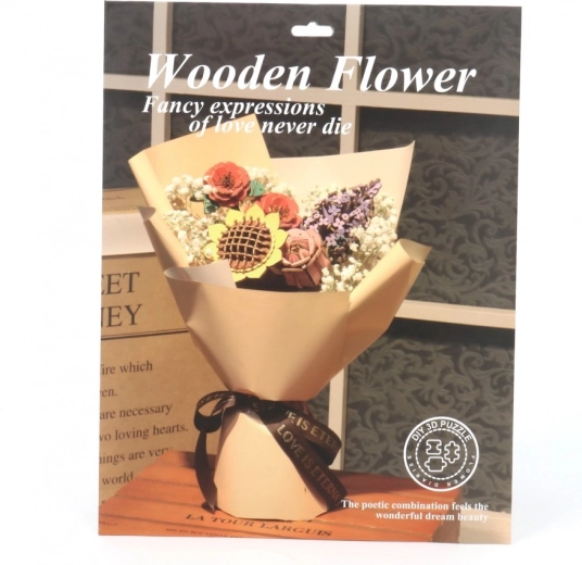 Tournesol 3D en bois