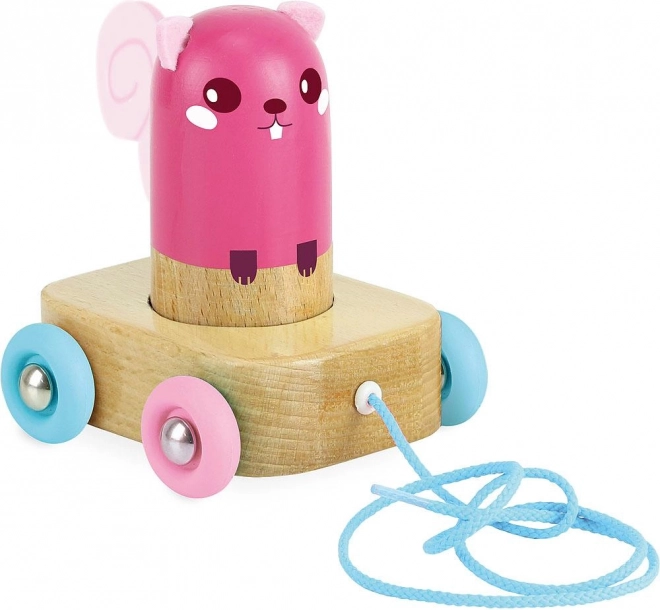 Jouet à tirer et hochet écureuil VILAC