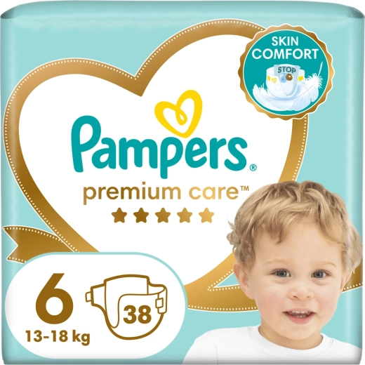 Pampers Premium Care couches pour bébés taille 6 (13 kg+) 38 pièces