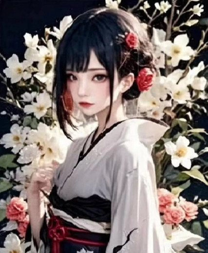 Peinture diamant Fille en kimono