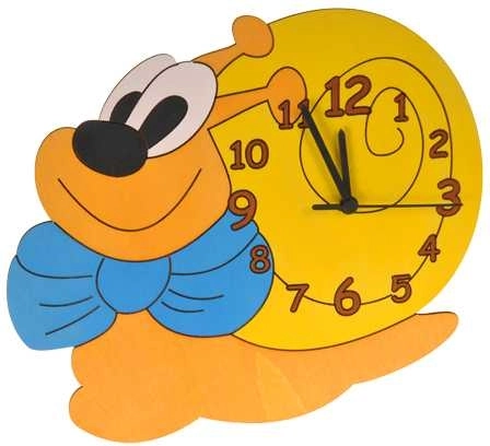 Horloge en bois pour enfants Escargot