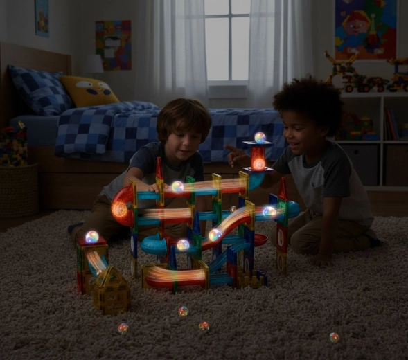 Billes LED lumineuses pour un spectacle magique