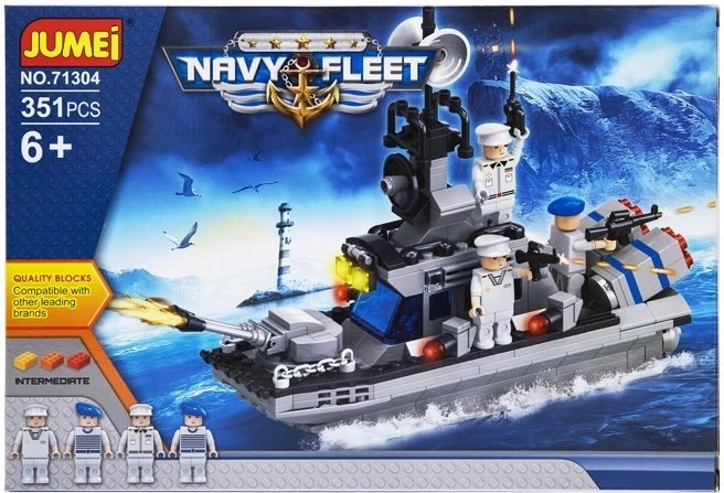 Jeu de construction Jumei Navy Fleet – bateau militaire, 351 pièces - 1 pièce