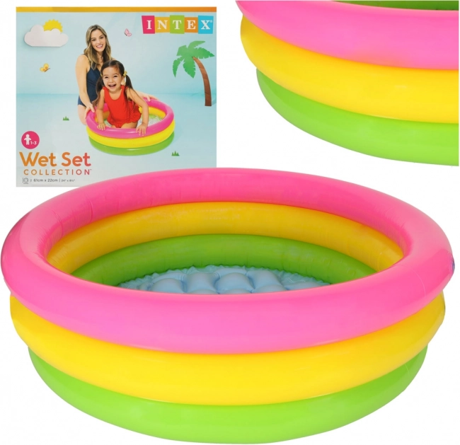 piscine gonflable pour enfants INTEX arc-en-ciel 61 × 22 cm