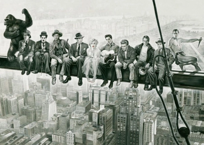 SCHMIDT Puzzle Déjeuner, parodie d'une célèbre photographie, 1000 pièces