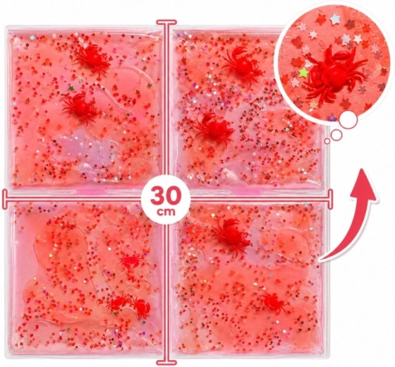 Panneau tactile sensoriel Tullo avec liquide rouge