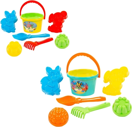 Ensemble de plage pour enfants avec seau et moules - 1 pièce
