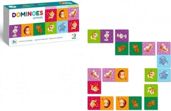 Domino animaux – 28 pièces, jeu de société pour enfants