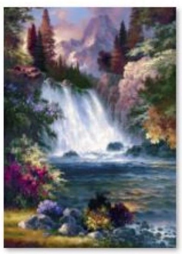 Broderie diamant (diamond painting) cascade 30 × 40 cm - 1 pièce
