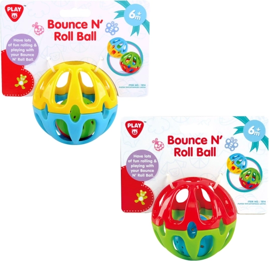 Playgo balle en caoutchouc rebondissante avec grelot pour enfants