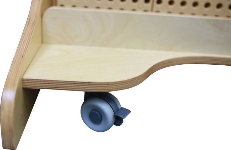 Structure mobile sur roulettes avec frein