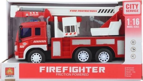 Camion de pompiers à piles avec lumière et son