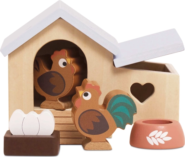 Le Toy Van poulailler en bois – set d’accessoires pour maison de poupées