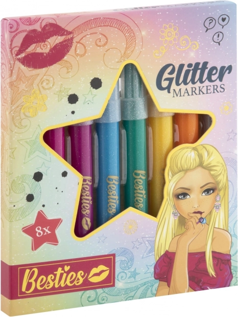 Feutres à paillettes Besties 8 pcs