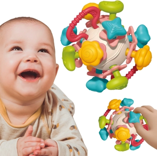 WOOPIE BABY hochet sensoriel et anneau de dentition 4 en 1 pour bébés dès la naissance