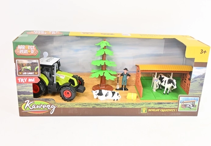 Ensemble de ferme pour enfants avec tracteur (7 pièces)