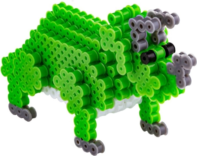 Dinosaure 3D triceratops en perles