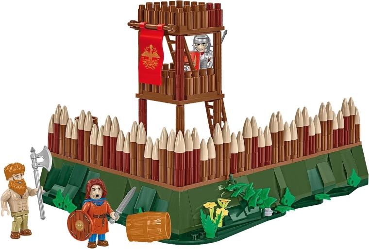 Tour de guet détaillée avec palissade