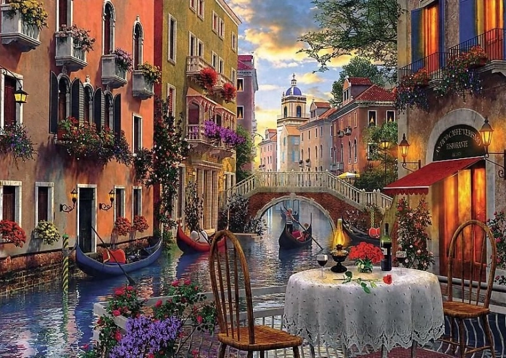 Puzzle 6000 pièces dîner romantique à Venise