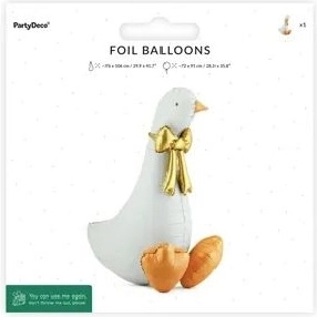 Ballon en aluminium oie debout 72 × 91 cm