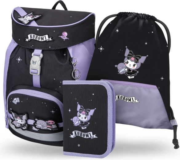 Ensemble scolaire Baagl Airy Kuromi fortune dream – sac à dos, trousse et sac