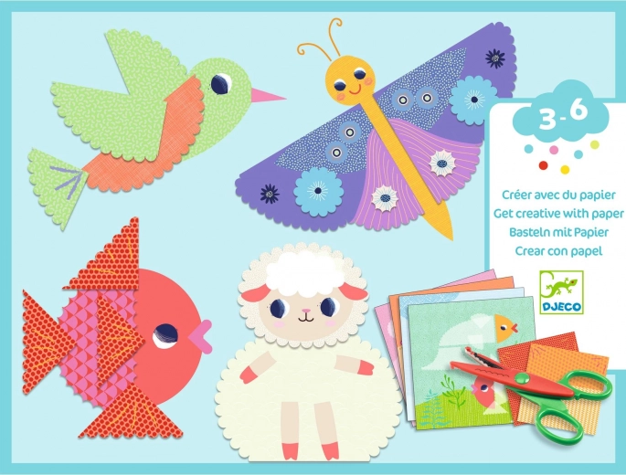 Djeco ensemble créatif Découpage d'animaux