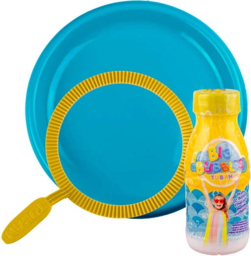 TUBAN kit pour bulles de savon avec anneau circulaire et coupelle + solution 250 ml