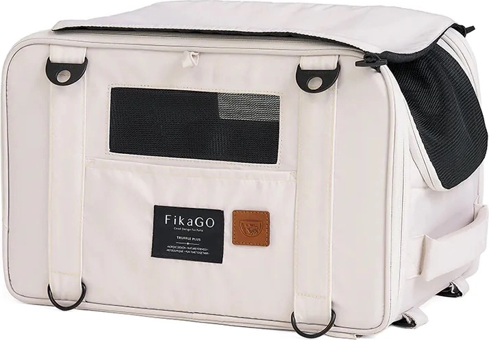 Transporteur de voyage FIKAGO pour chiens et chats Truffle plus creamy cloud
