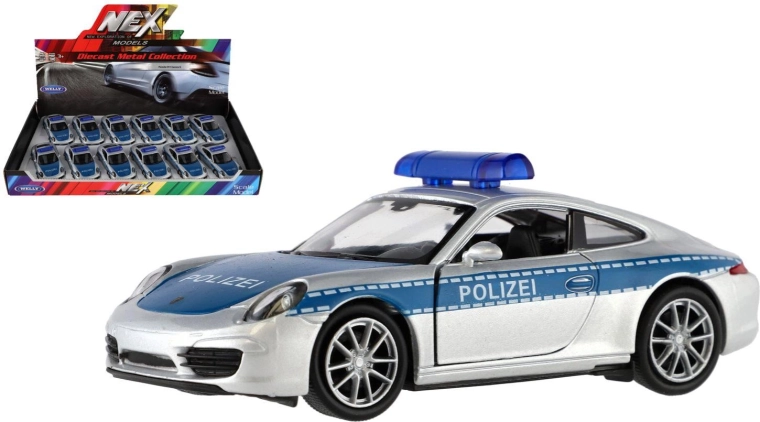 Porsche 911 Carrera S de police WELLY à rétrofriction