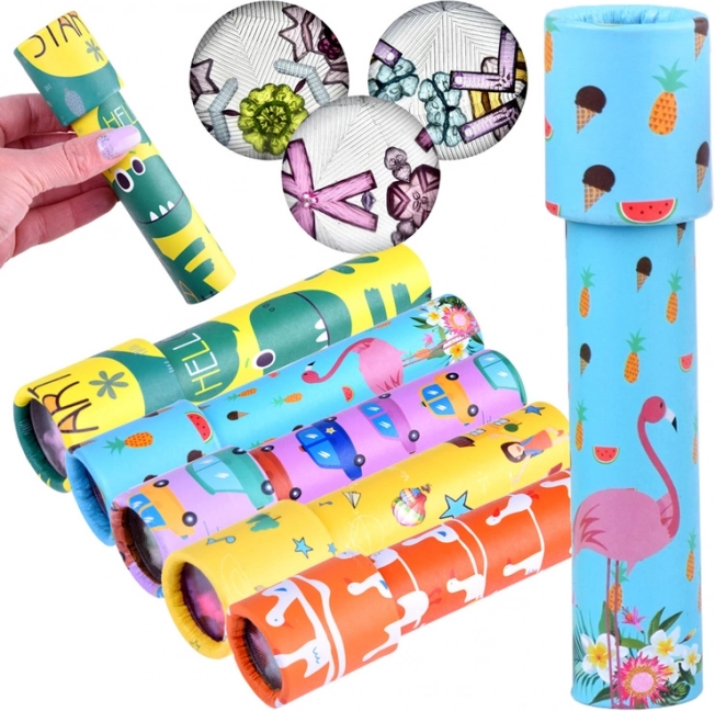 Kaléidoscope rotatif coloré pour enfants 15 cm - 1 pièce