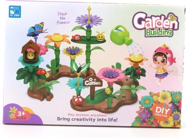 Kit de construction créatif Jardin joyeux avec animaux – 71 pièces