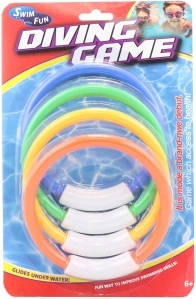 Lot d’anneaux de plongée pour l’eau (4 pcs)