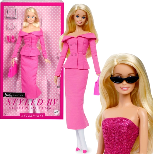 Mattel Barbie Signature poupée de collection deluxe en ensemble rose Day to Night, stylée par Andrew Mukamal