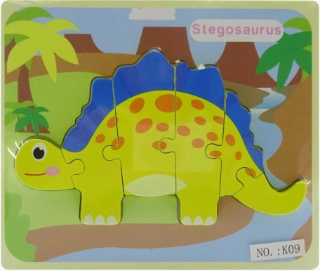 Puzzle à encastrer dinosaure en bois