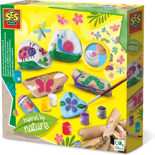 Peinture sur galets et petits bâtons éco