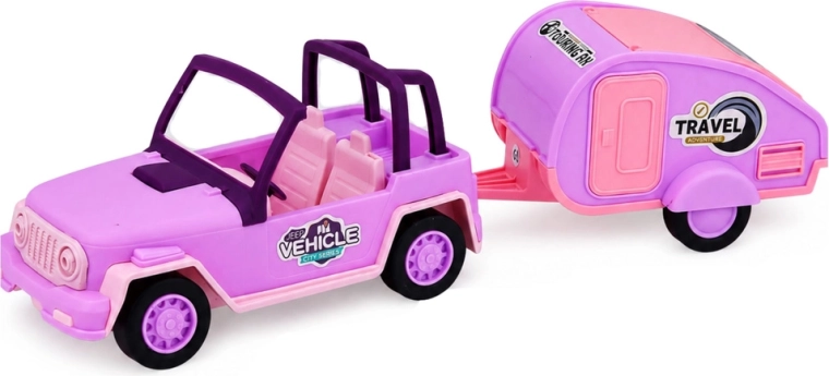 Voiture et caravane pour des voyages aventureux