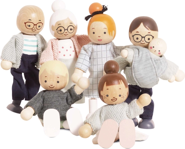 Famille de poupées en bois pour maison de poupées Le Toy Van (7 pcs)
