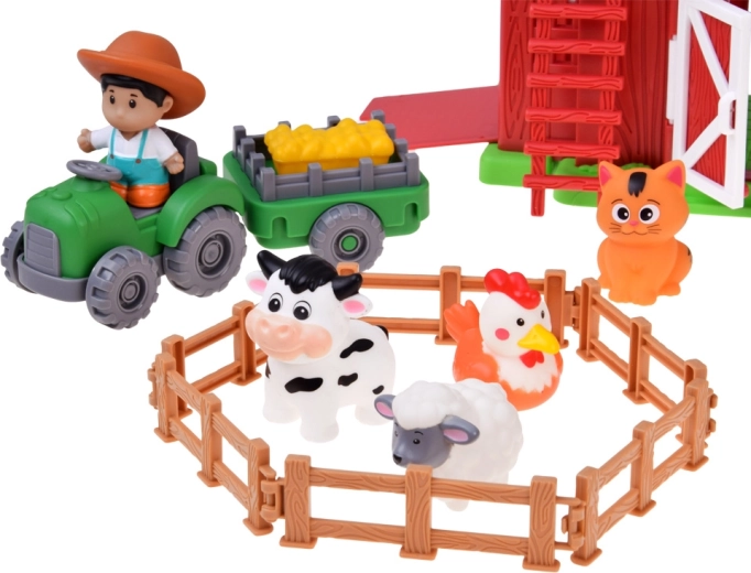 Tracteur avec remorque et figurines pour le jeu de rôle