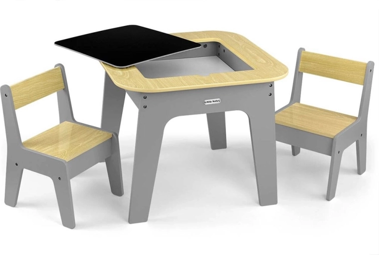 Plateau réversible : briques et ardoise à craie