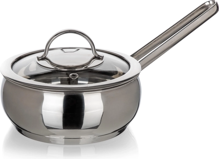 Casserole en acier inoxydable avec couvercle en verre 0,95 l, 14 cm PICCOLO Belly