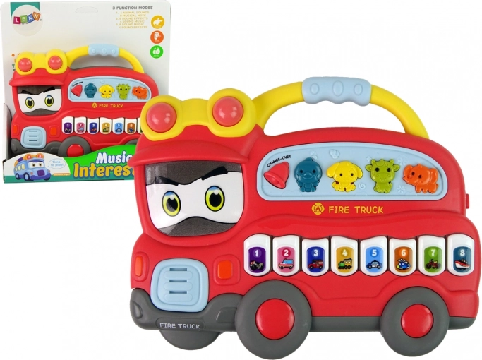 Piano interactif Pompier sons d’animaux et mélodies