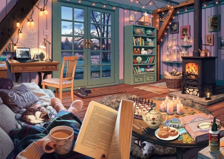 Puzzle Mon refuge : Chambre douillette 1000 pièces