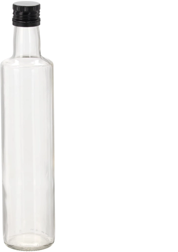 Bouteille en verre Dorica 500 ml avec bouchon à vis blanc 31,5 mm (8 pcs)