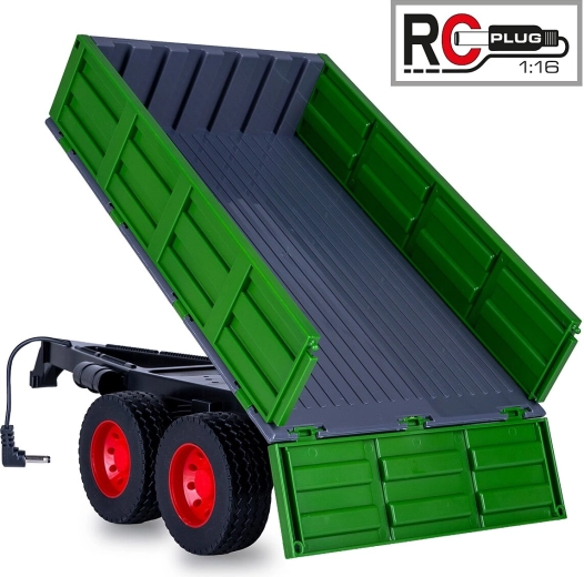 Remorque basculante JAMARA pour tracteur radiocommandé 1:16, vert foncé