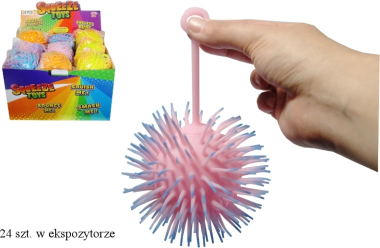 balle en caoutchouc lumineuse hérisson avec boucle