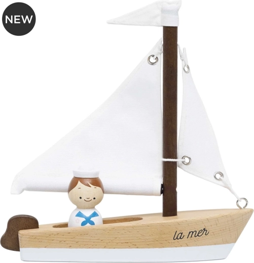 Voilier en bois avec capitaine de Le Toy Van