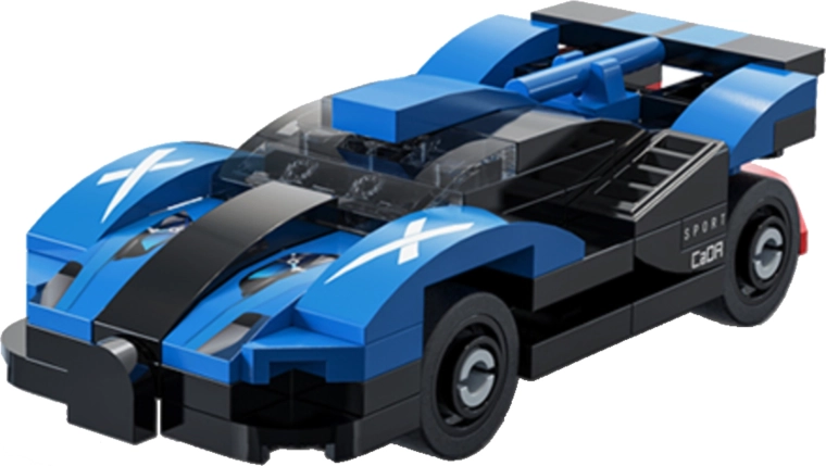 Design sportif en finition bleue
