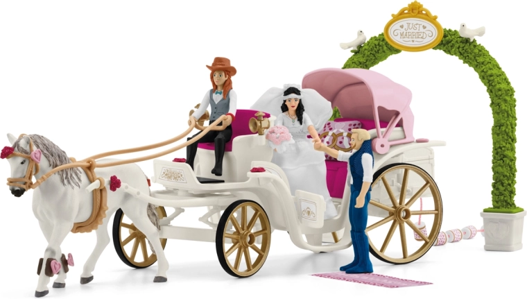 Schleich Horse Club carrosse de mariage avec lipizzan et accessoires