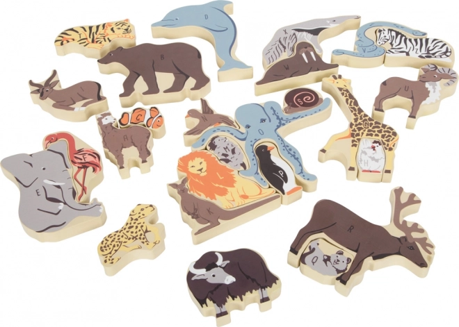 Puzzle en bois Animaux avec Alphabet