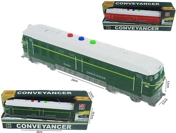 Locomotive pour enfants avec effets lumineux et sonores, 24 cm